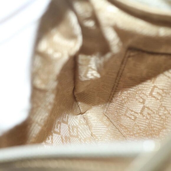 GUCCI Sherry Line Shoulder Bag Canvas Beige Light Blue 005 0814 Auth 64388 - Picture 6 of 16